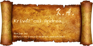 Krivácsi Andrea névjegykártya